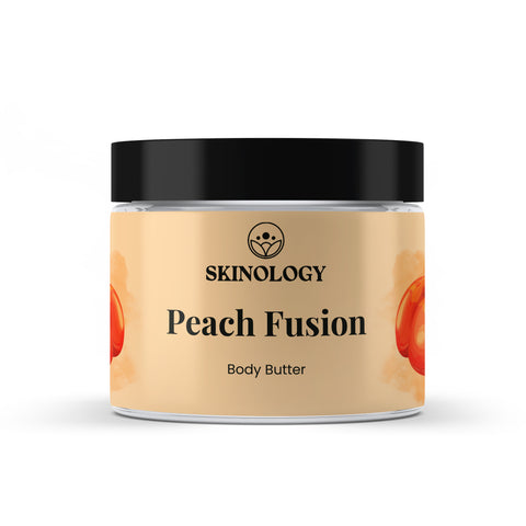 Peach Fusion Body ButterThis whipped body butter is a luxurious and nourishing blend of natural ingredients that deeply moisturizes, soothes and hydrates the skin.Skinology Natural SkincareSkinology Natural Skincare