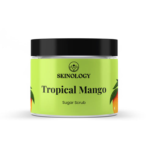 Tropical Mango Sugar ScrubThis sugar scrub is a natural exfoliator that gently removes dead skin cells, leaving your skin looking and feeling smoother and softer.Skinology Natural SkincareSkinology Natural Skincare