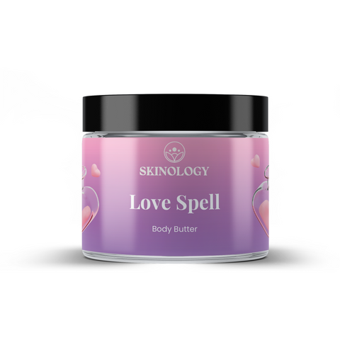 Love Spell Body ButterThis whipped body butter is a luxurious and nourishing blend of natural ingredients that deeply moisturizes, soothes and hydrates the skin.Skinology Natural SkincareSkinology Natural Skincare