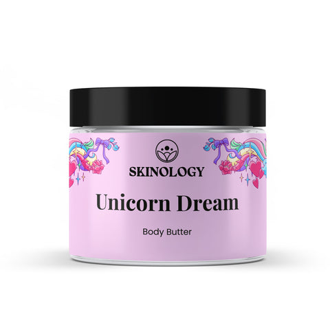Unicorn Dream Body ButterThis whipped body butter is a luxurious and nourishing blend of natural ingredients that deeply moisturizes, soothes, and hydrates the skin.Skinology Natural SkincareSkinology Natural Skincare