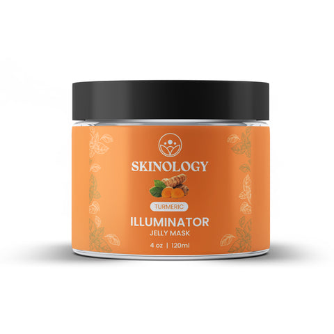 Illuminator Jelly MaskThis brightening jelly mask uses a blend of natural ingredients, including aloe gel, appleseed oil, turmeric powder, bearberry extract, honey, and kojic acid to brigSkinology Natural SkincareSkinology Natural Skincare