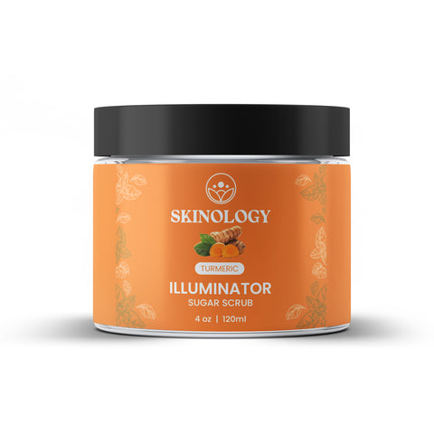 Illuminator Sugar ScrubThis turmeric face and body sugar scrub is a natural exfoliating treatment designed to help with acne, eczema, rosacea, dark spots, and other skin concerns. It contaExfoliating Sugar scrubSkinology Natural SkincareSkinology Natural Skincare